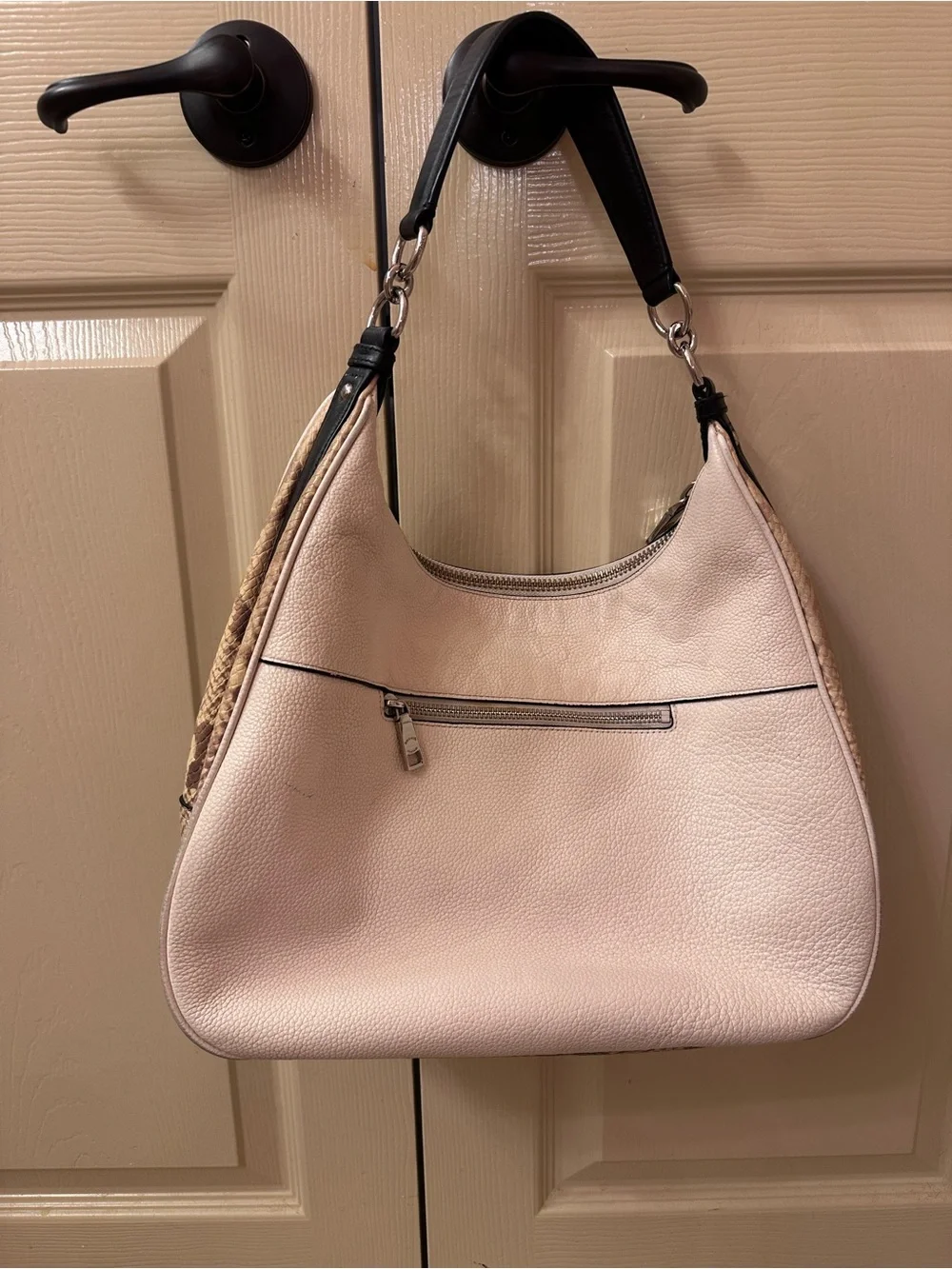 Coach Pebble Leather Shoulder Bag in Blush Pink